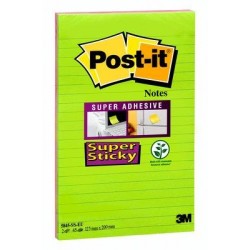 Post-it® Super Sticky Notes ULTRA 2 blocchetti 125 x 200 mm